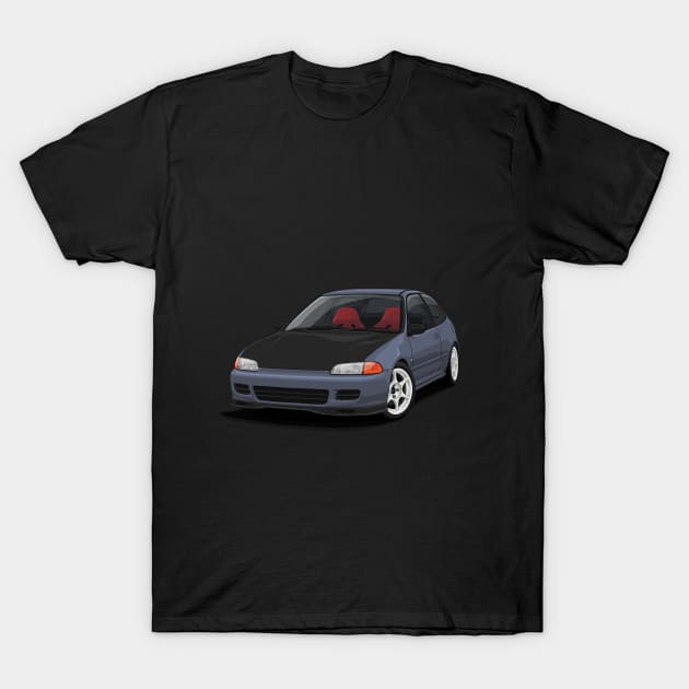 Civic EG hatch grey T-Shirt by ArtyMotive